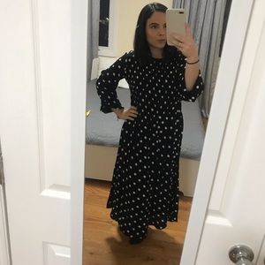 Black and white polka dot dress